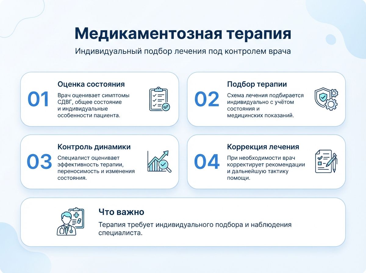 Лечение СДВГ в Суворове у детей и взрослыхинфографика
